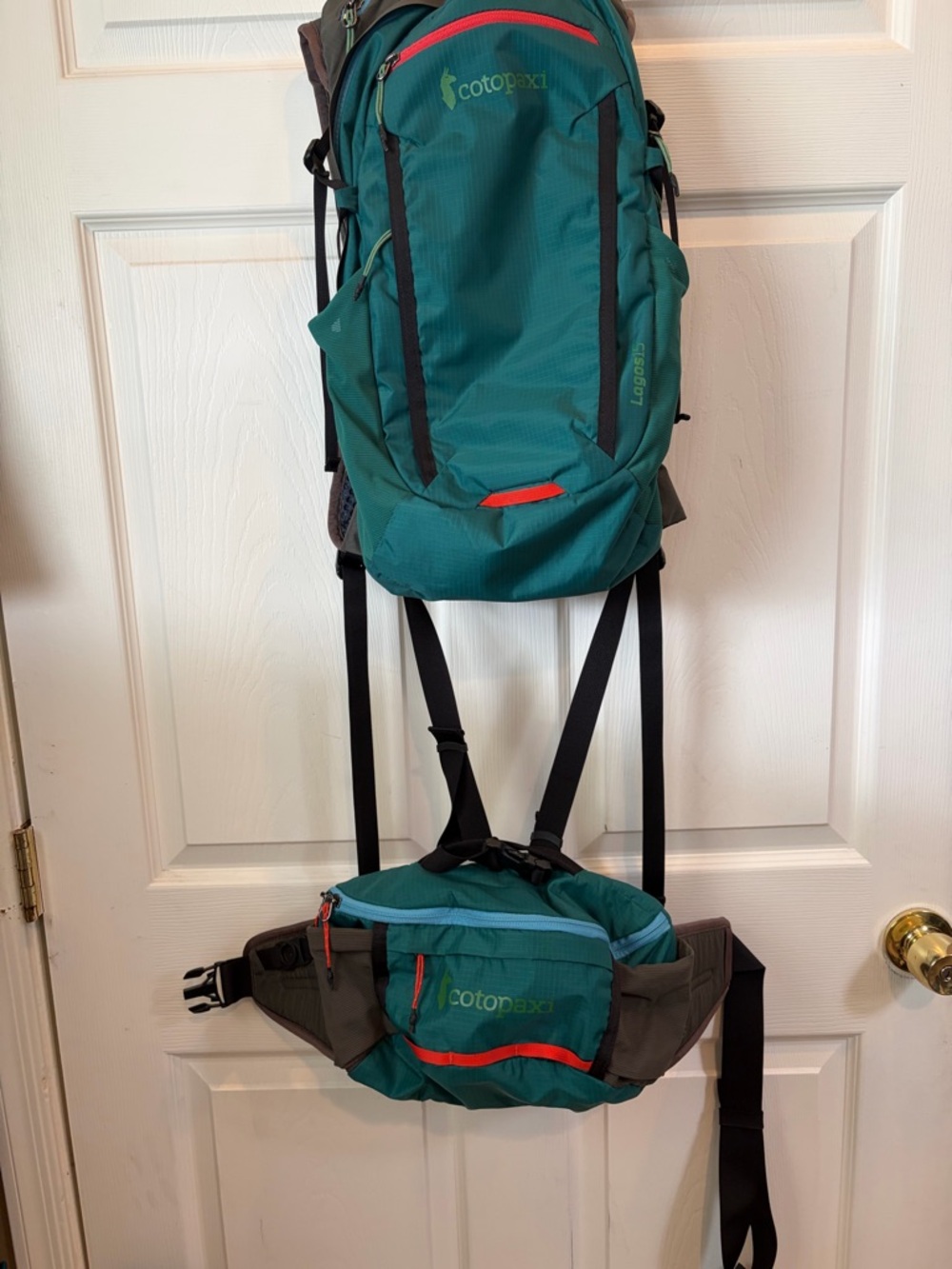 Cotopaxi Lagos 15 backpack and Lagos 5 hydration pack matching hiking set